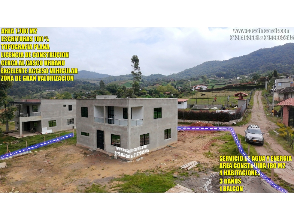 finca en el santuario en obra gris cerca al pueblo escrituras 100%