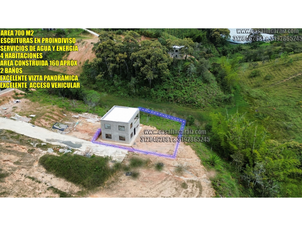 Finca en marinilla en obra gris a 3 min de la autopista $245 millones - 6