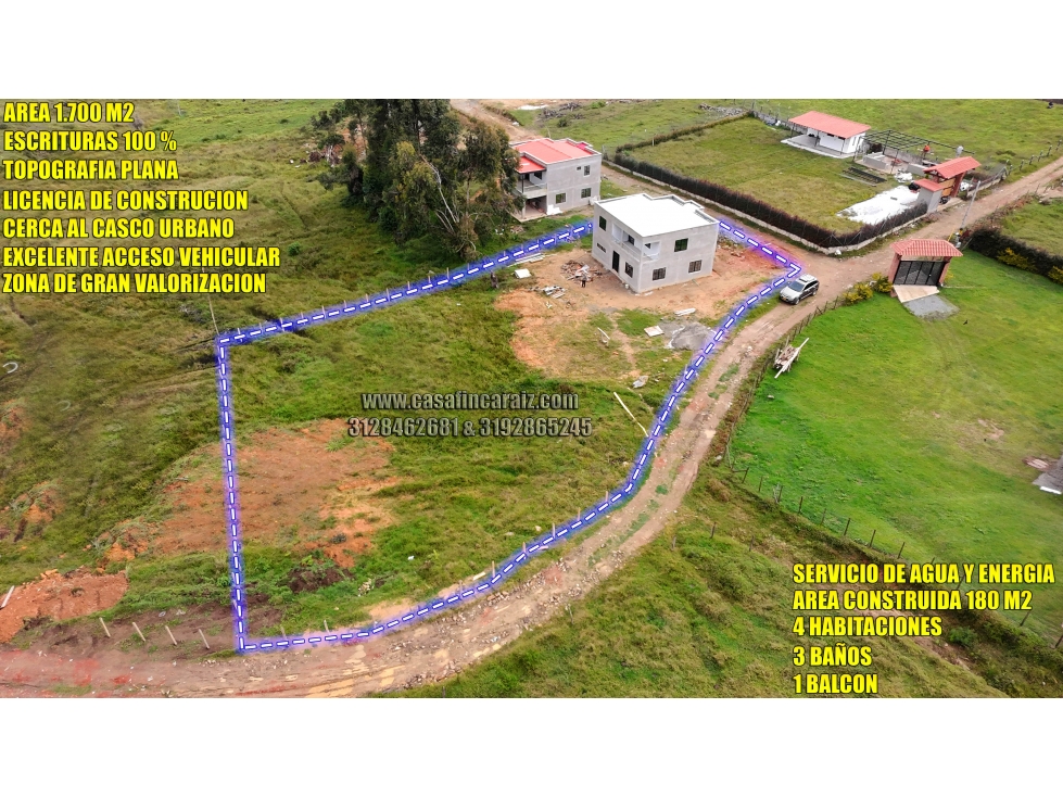 finca en el santuario en obra gris cerca al pueblo escrituras 100% — foto 2