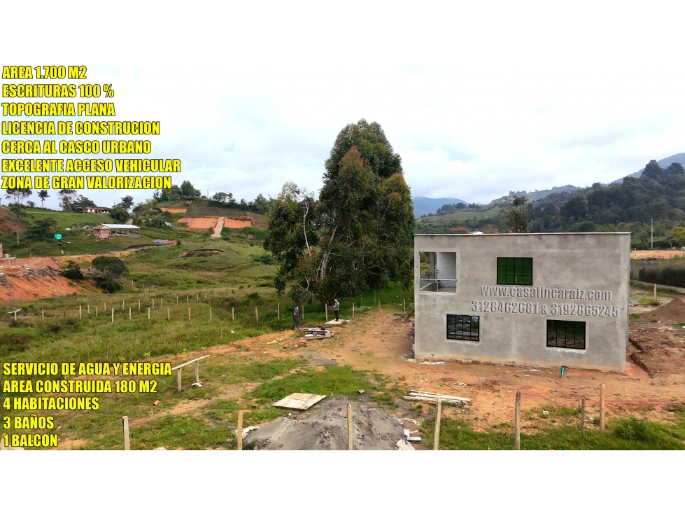 finca en el santuario en obra gris cerca al pueblo escrituras 100% — foto 3