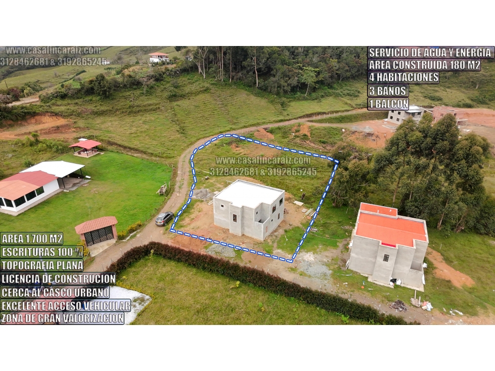 finca en el santuario en obra gris cerca al pueblo escrituras 100% — foto 5