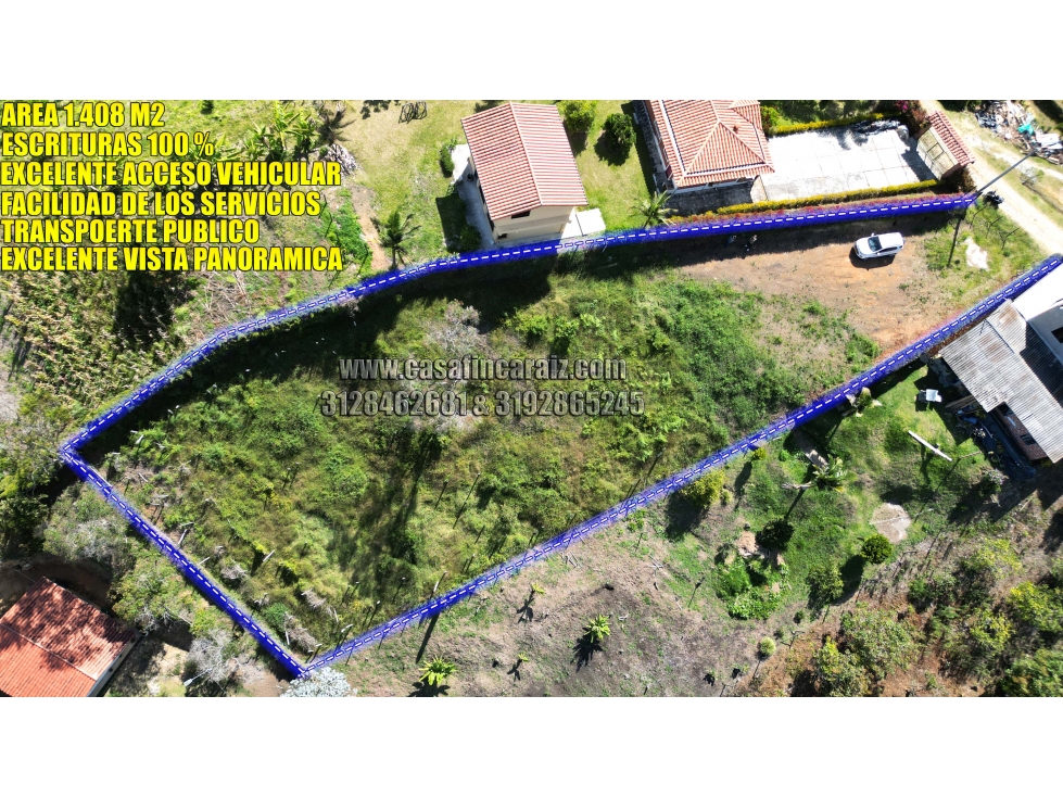 Lote en rionegro vereda san luis con escrituras 100% via pavimentada — foto 2