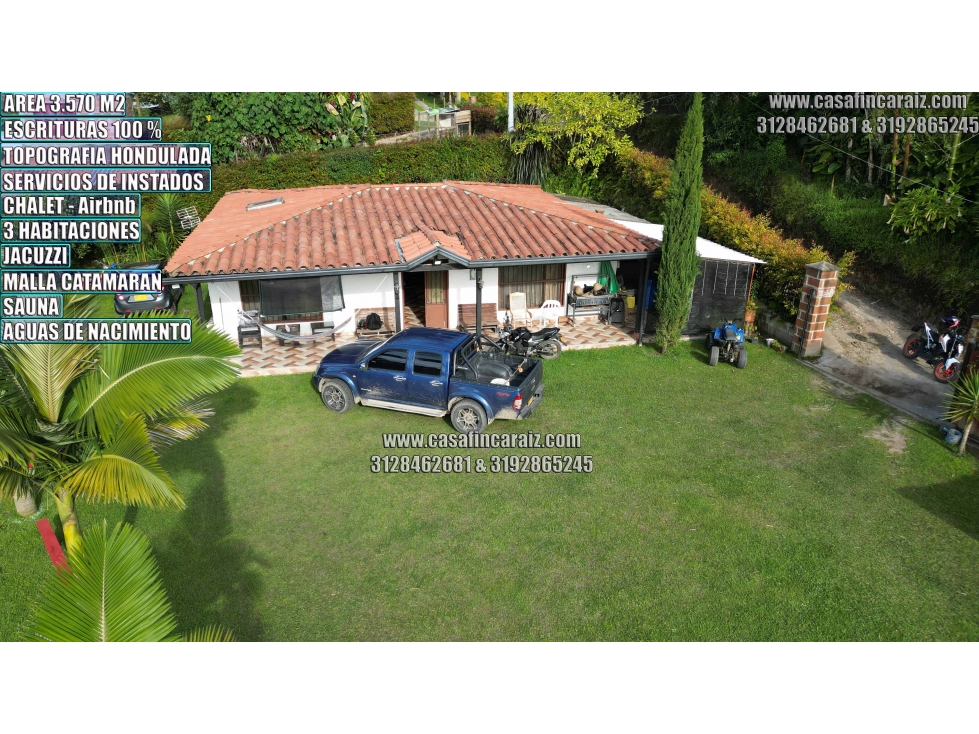 finca en el carmen de viboral con chale independiente