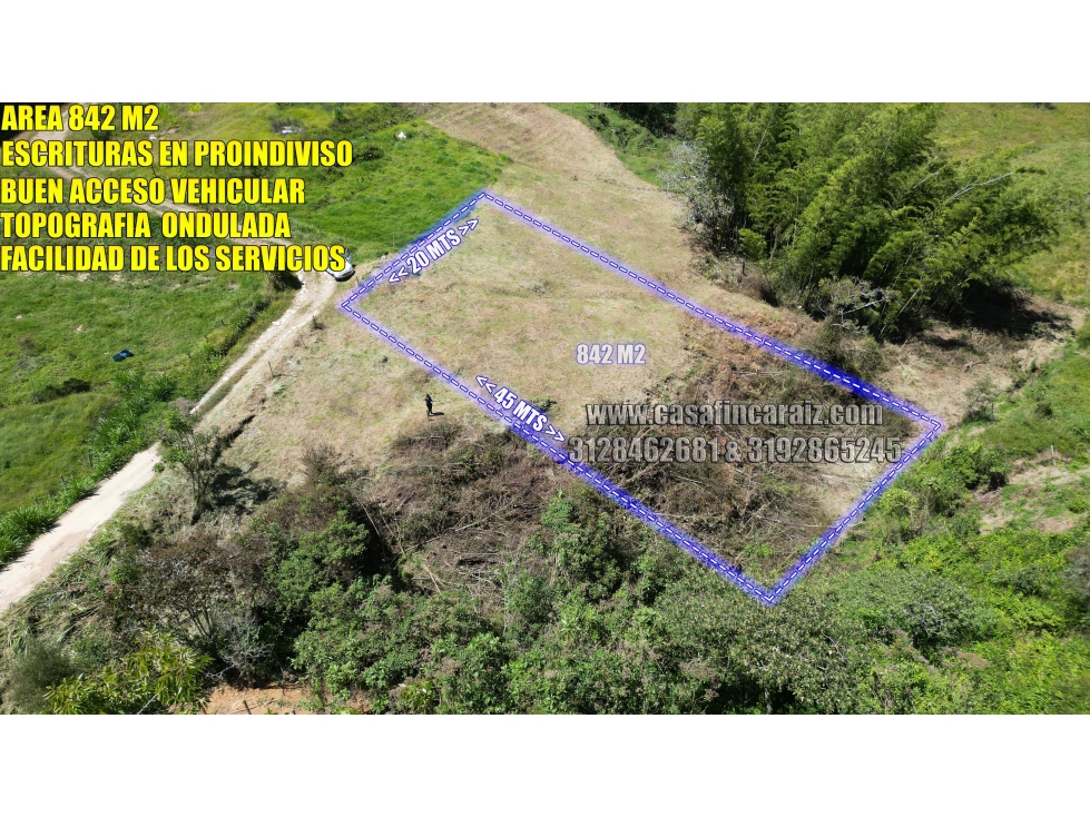 Lote económico 840M2 en Marinilla Sector Chochomayo $80 millones