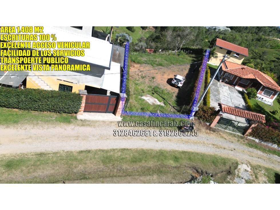 Lote en rionegro vereda san luis con escrituras 100% via pavimentada — foto 4