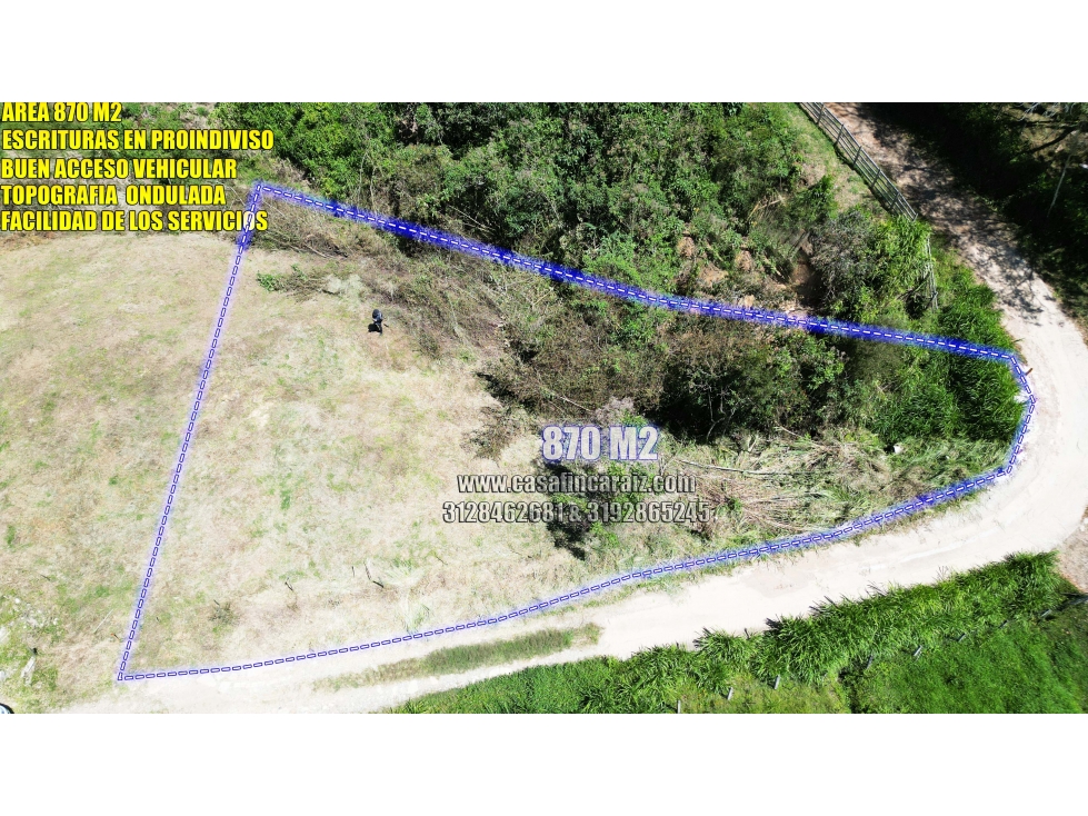 Lote económico 870M2 en Marinilla Sector Chochomayo $70 millones