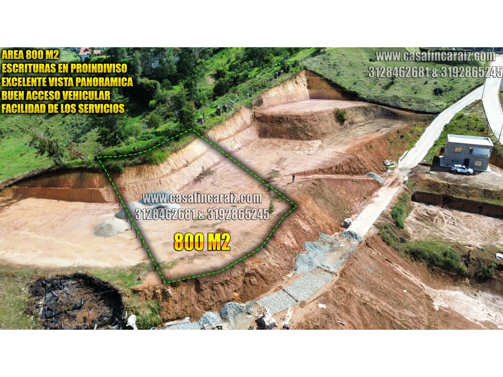 LOTES EN MARINILLA A 3 MINUTOS DE LA AUTOPISTA ME/BOG 800 M2
