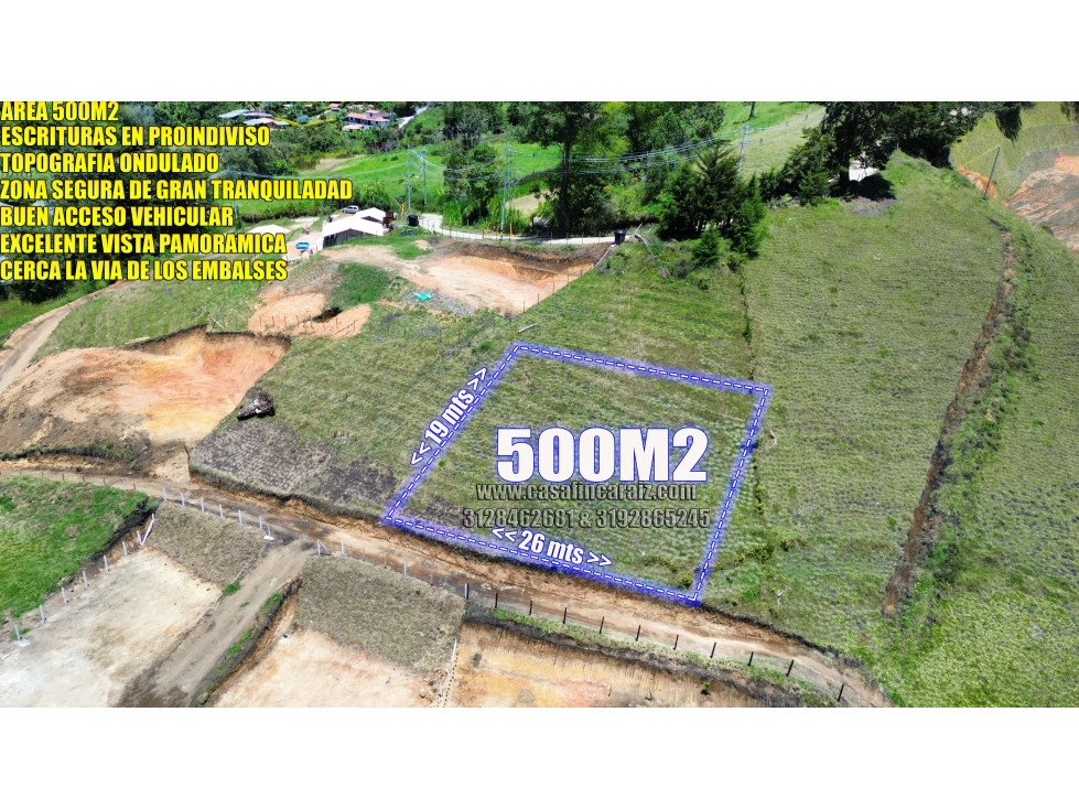 lotes económicos en marinilla vía el peñol Guatapé $ 52 millones