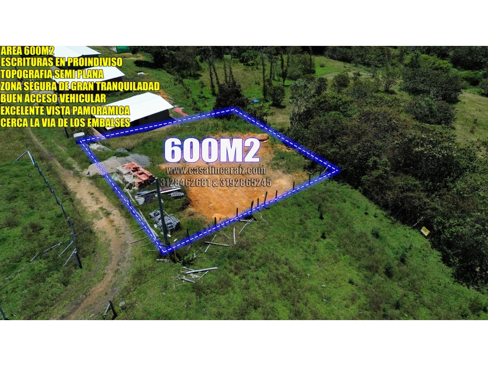 lote SEMIPLANO en marinilla vía el peñol Guatapé $ 92millones