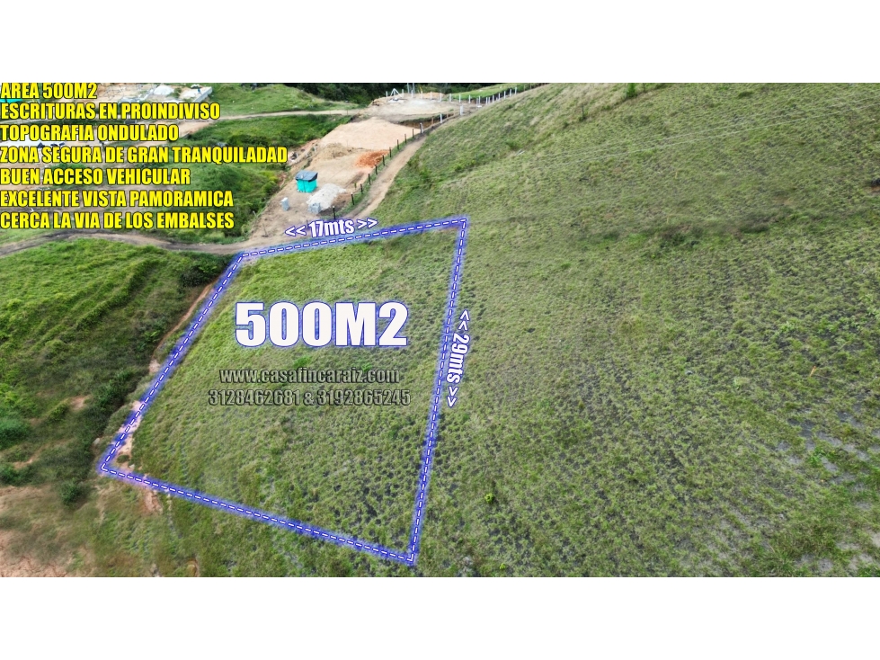 lote económico en marinilla vía el peñol Guatapé $ 52 millones - 2