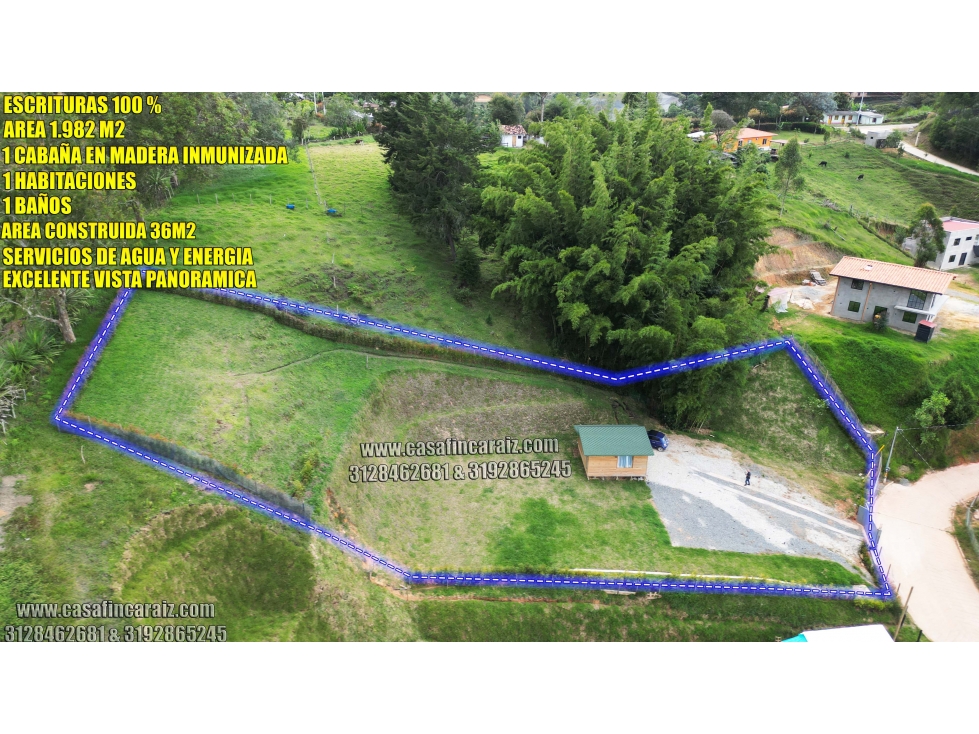 cabaña en madera inmunizada con gran lote en marinilla ESCRITURAS 100% — foto 2