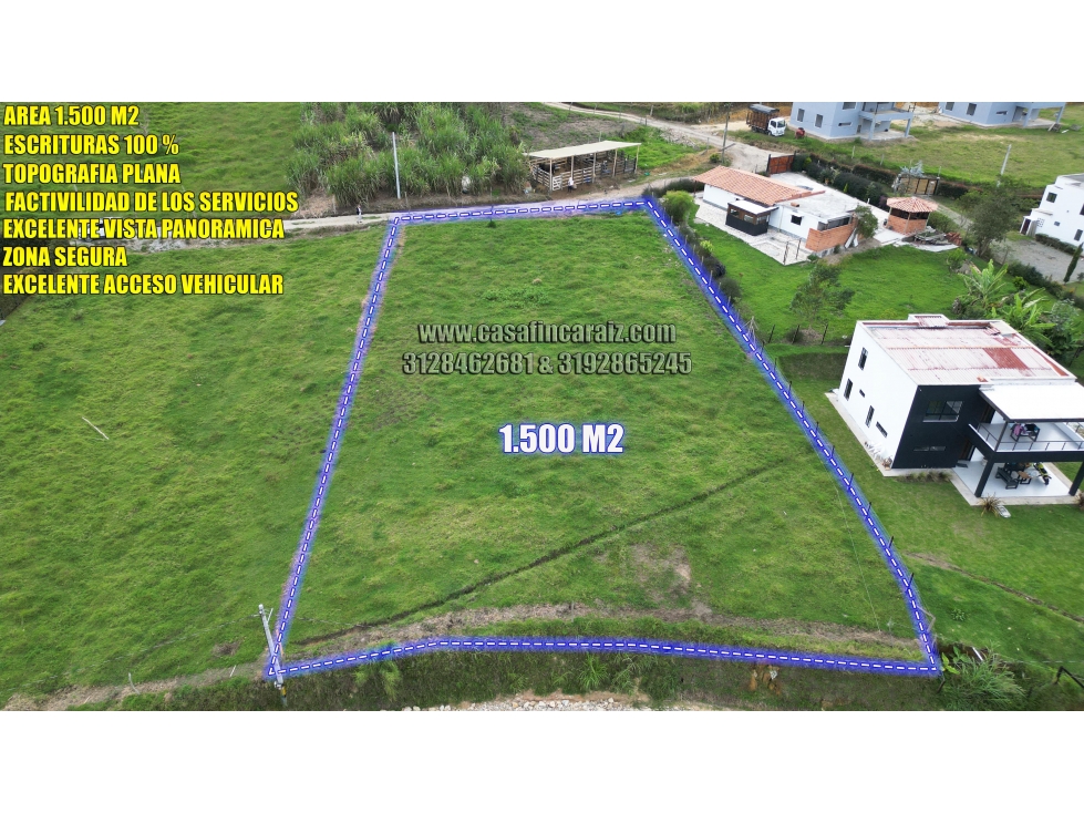 Lote en marinilla PLANO de 1.500 m² a 5 min de la Autopista Med-bog