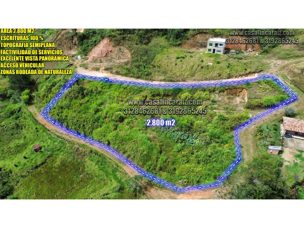 LOTE SEMIPLANO CON ESCRITURAS 100% EN EL SANTUARIO VRD EL SALTO