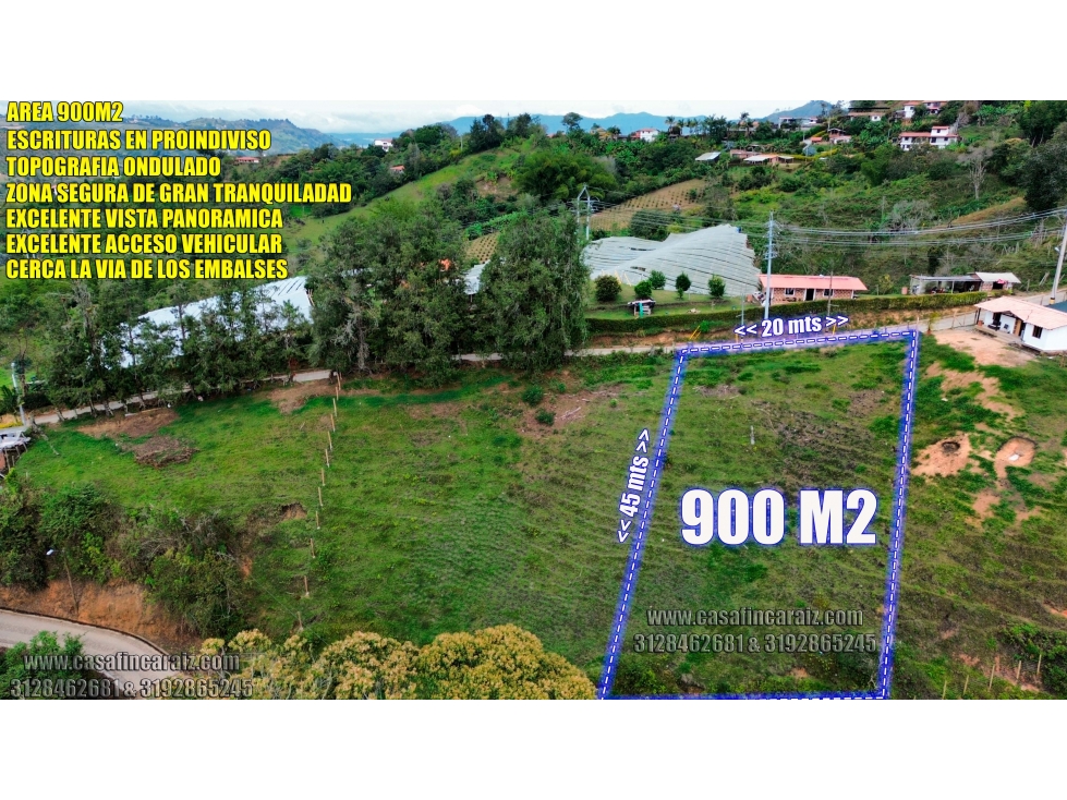 lote económicos en marinilla vía el peñol $70 millones 900M2 — foto 2
