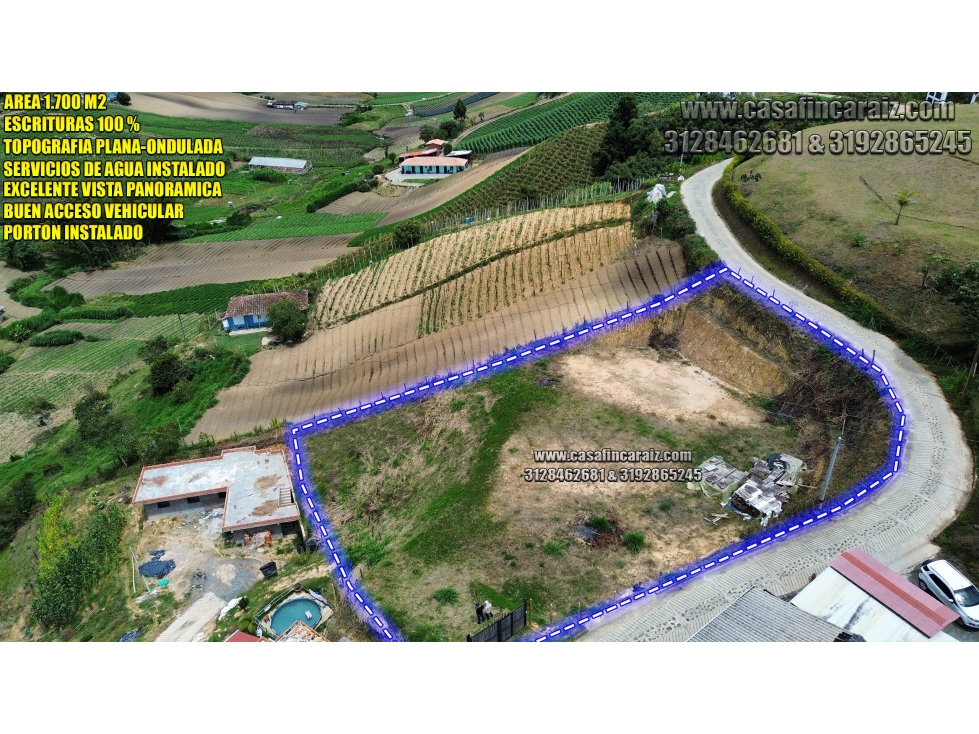 lote en santuario escrituras al 100% y servicio de agua instalado