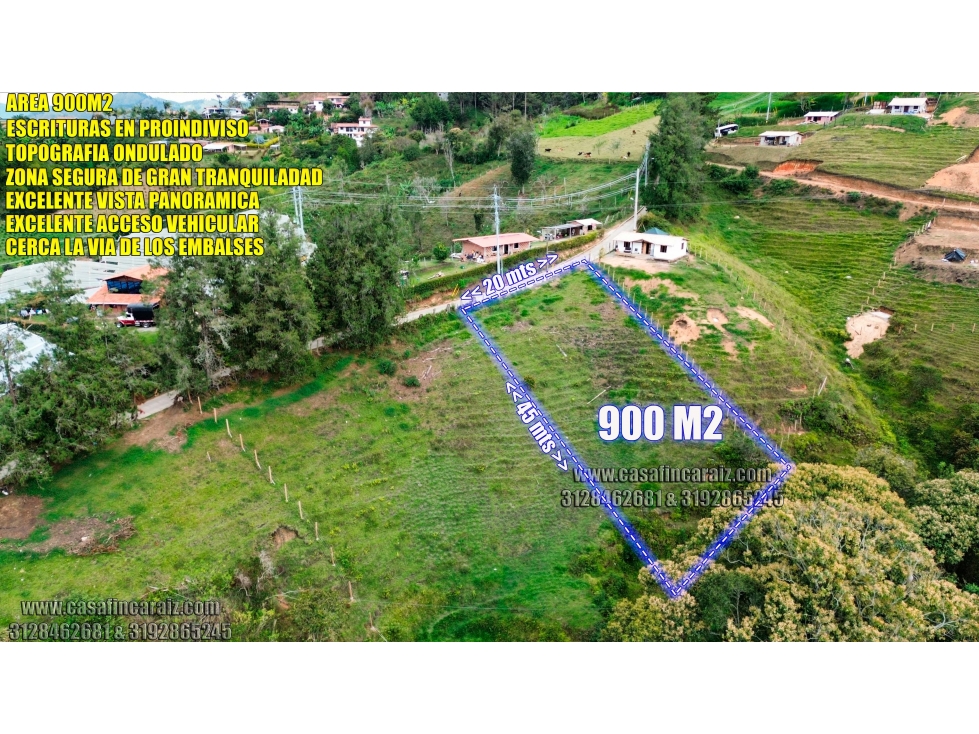 lote económicos en marinilla vía el peñol $70 millones 900M2 — foto 3