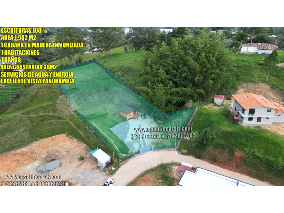 cabaña en madera inmunizada con gran lote en marinilla ESCRITURAS 100% — foto 3