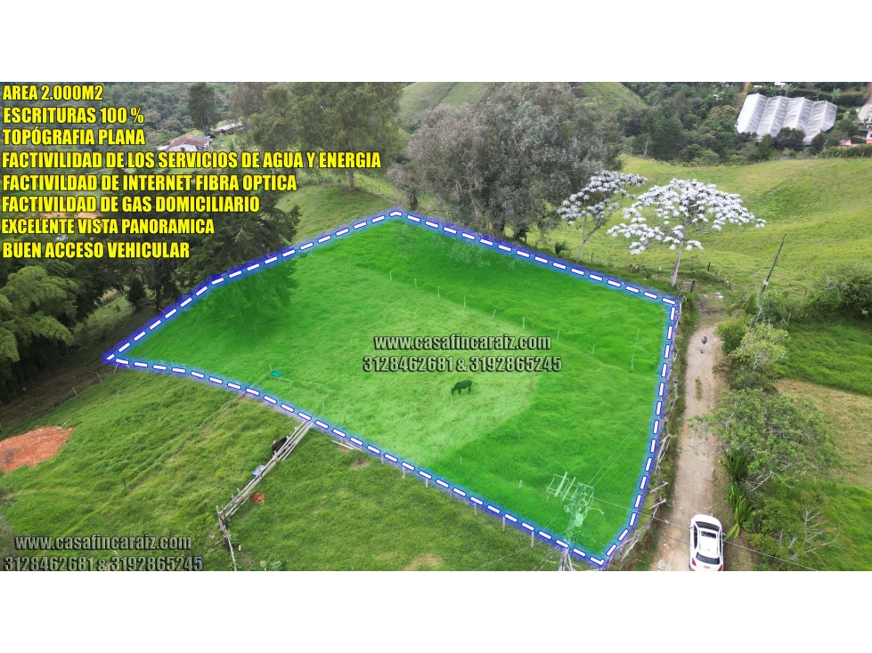 Lote en marinilla Plano 2.000 m² en Vereda Cascajo Abajo — foto 2