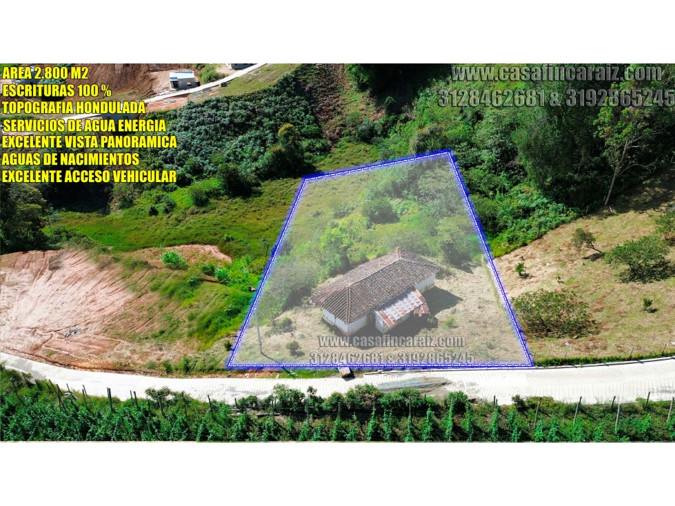 LOTE CON CASA VIEJA EN MARINILLA A 4 MINUTOS DE LA AUTOPISTA ME/BOG — foto 2