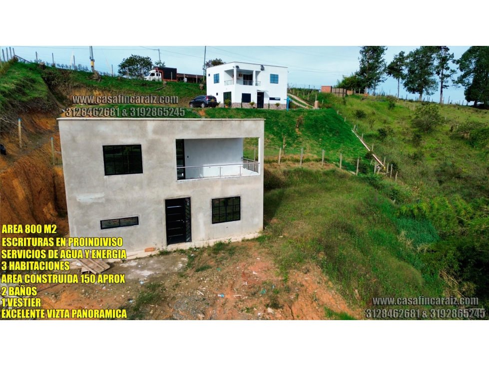 Finca en marinilla en obra gris a 3 min de la autopista $245 millones - 1