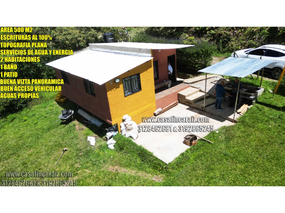 finca pequeña con escrituras al 100% en marinilla $210 millones