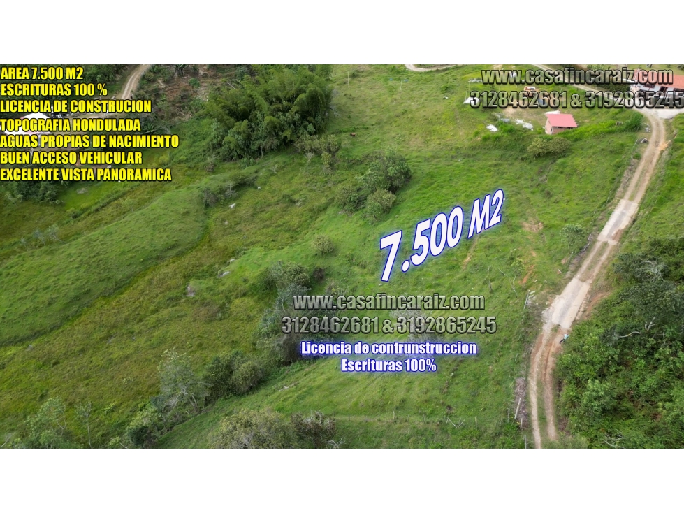 Lote en marinilla de 7.500 m² con Licencia y Escritura al 100% — foto 2