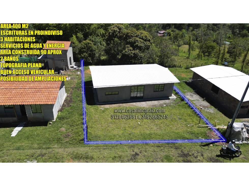 Finca campestre en marinilla vía al Peñol en obra gris 163 millones