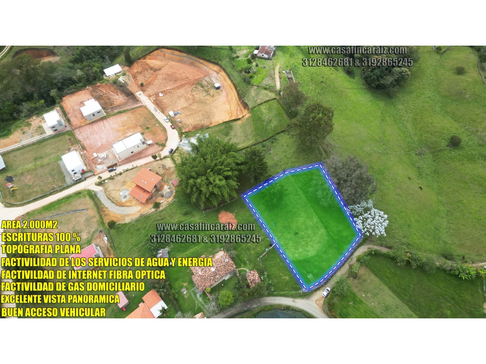 Lote en marinilla Plano 2.000 m² en Vereda Cascajo Abajo — foto 3