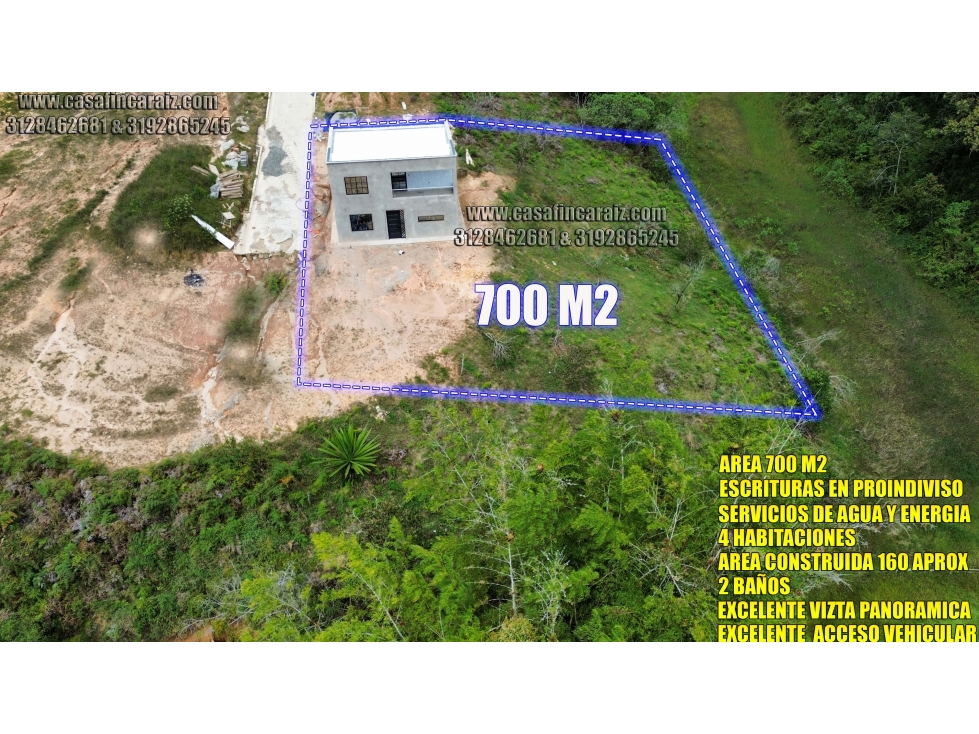 Finca en marinilla en obra gris a 3 min de la autopista $245 millones - 2