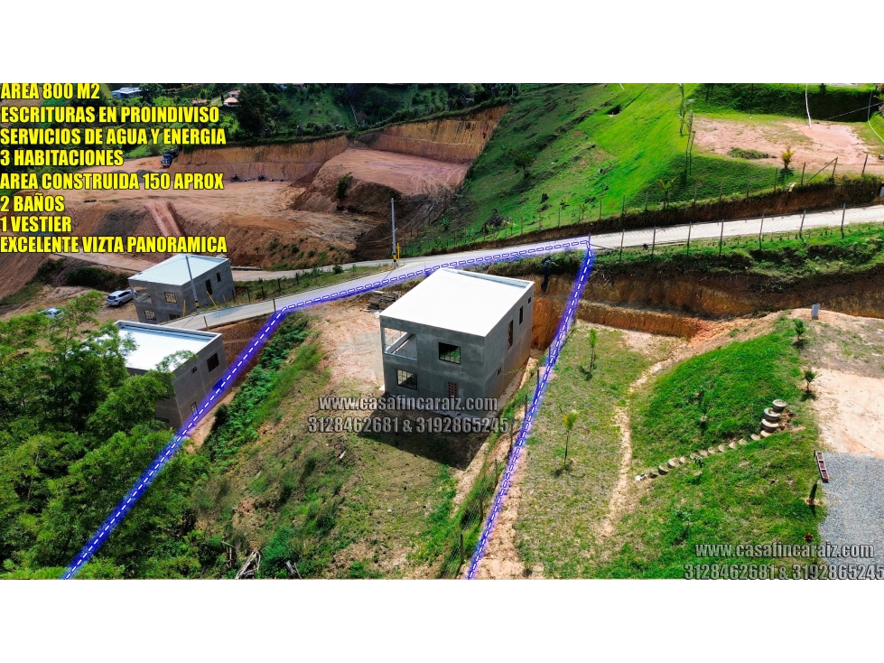 Finca en marinilla en obra gris a 3 min de la autopista $245 millones - 2