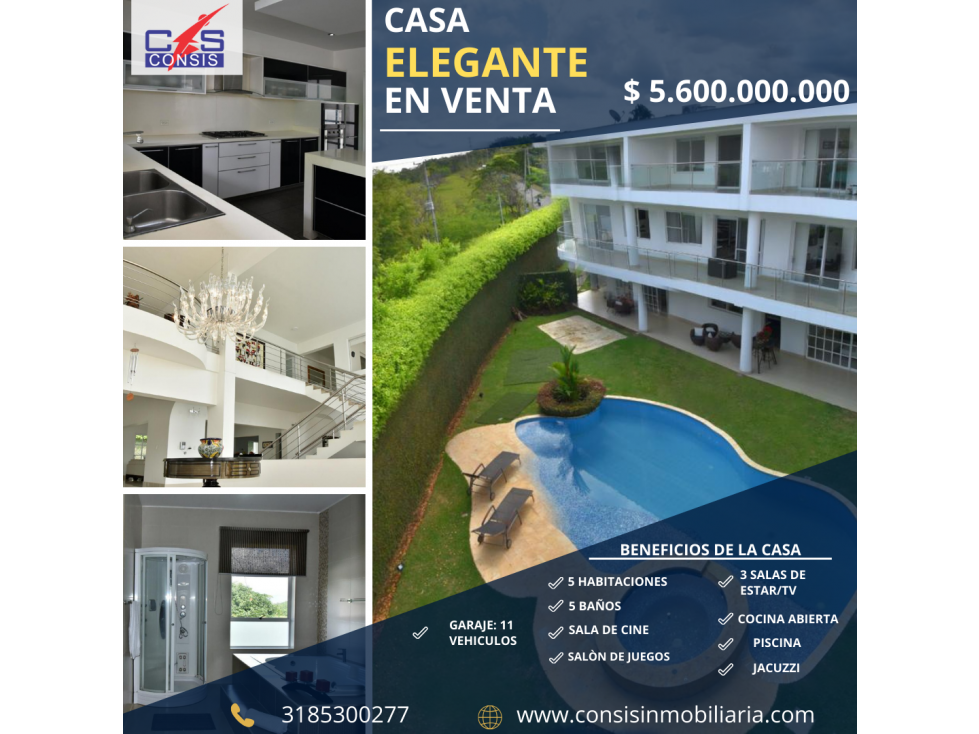 VENTA DE CASA EXCLUSIVA EN PANCE, CALI