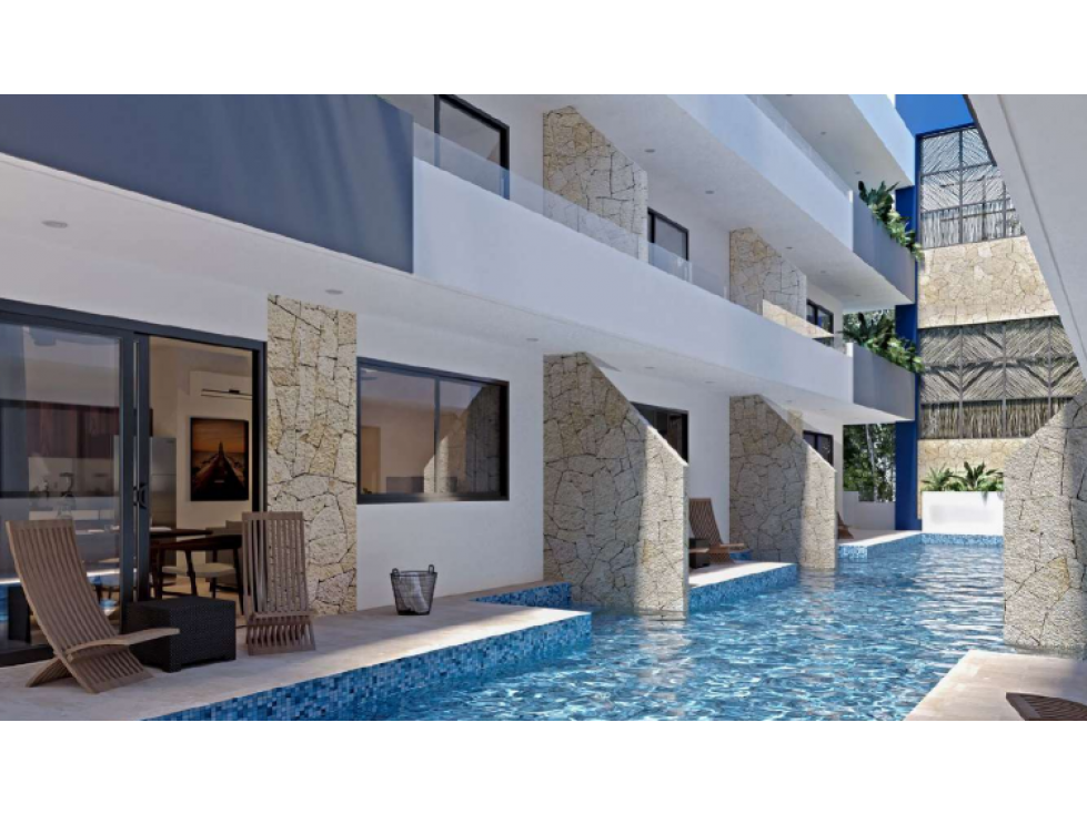 Departamento en Venta en zona comercial de Aldea Zama Tulum - 5