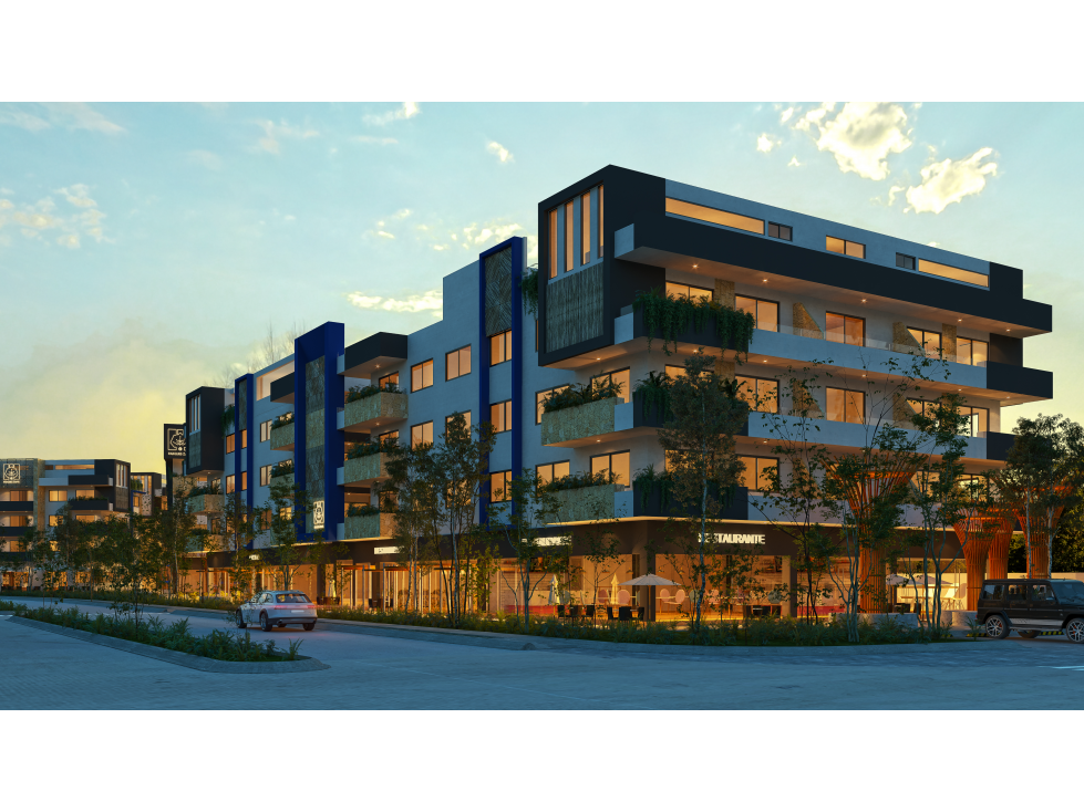 Departamento en Venta en zona comercial de Aldea Zama Tulum - 1
