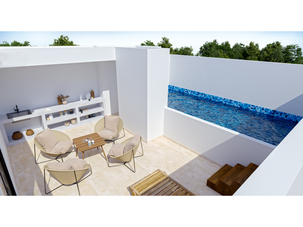 Departamento en Venta en zona comercial de Aldea Zama Tulum - 6