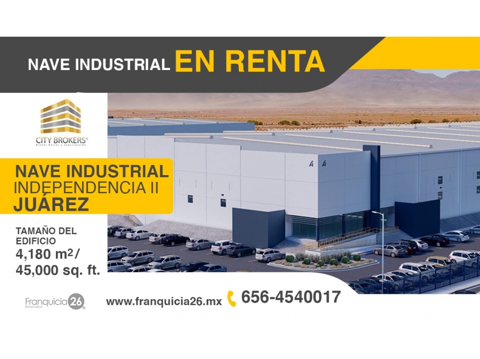 NAVE INDUSTRIAL EN RENTA CERCA DE AVENIDA PRINCIPAL