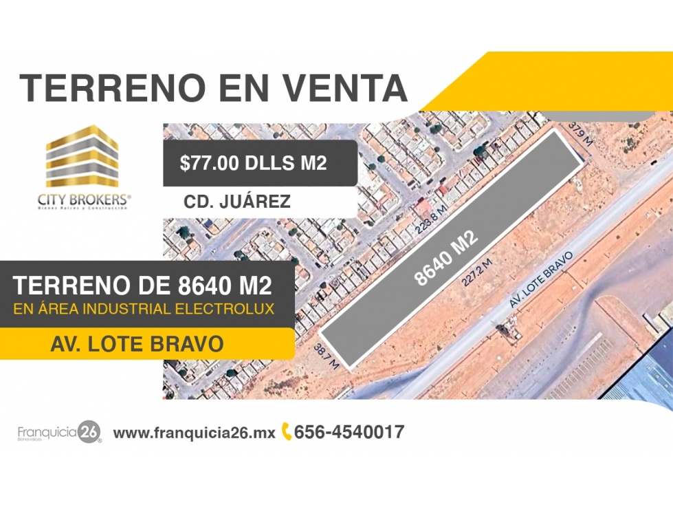 TERRENO EN VENTA EN AREA INDUSTRIAL ELECTROLUX
