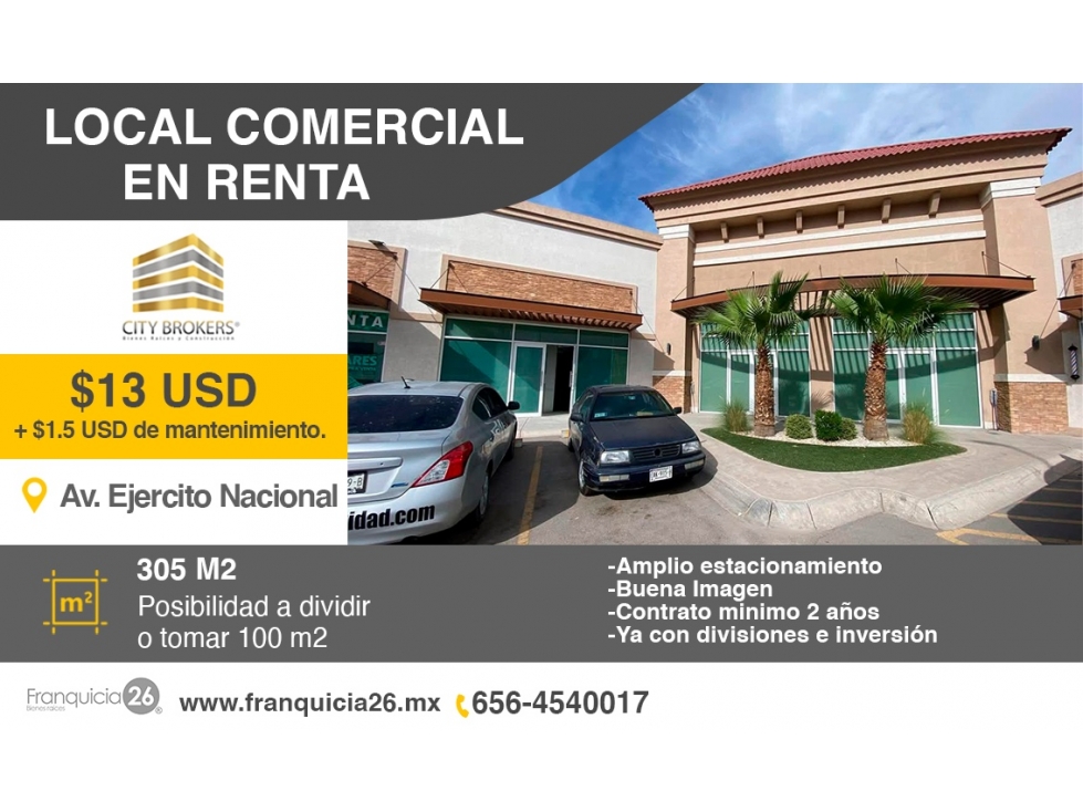 LOCAL COMERCIAL EN RENTA EN EJERCITO NACIONAL Y AV TECNOLOGICO