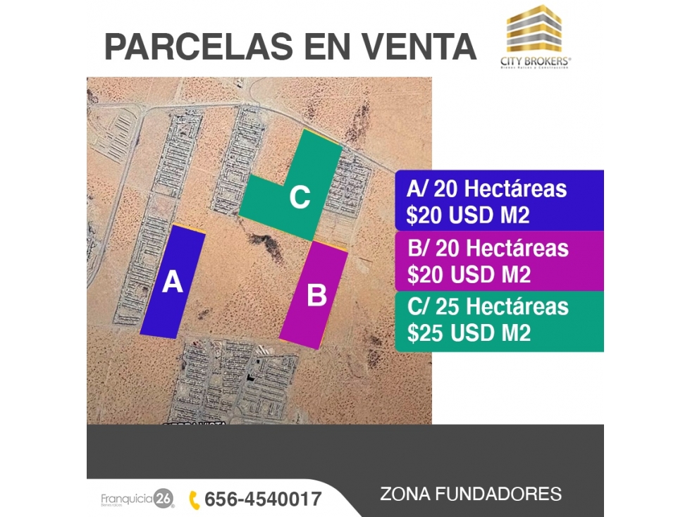 PARCELAS EN VENTA EN ZONA FUNDADORES