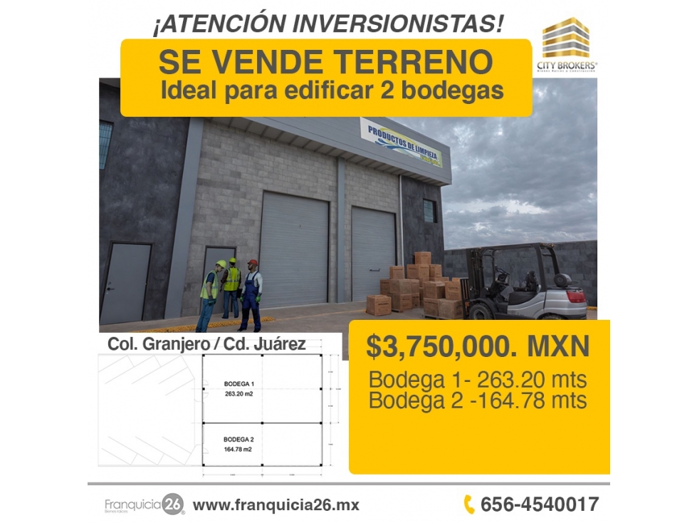 TERRENO EN VENTA EN COL EL GRANJERO