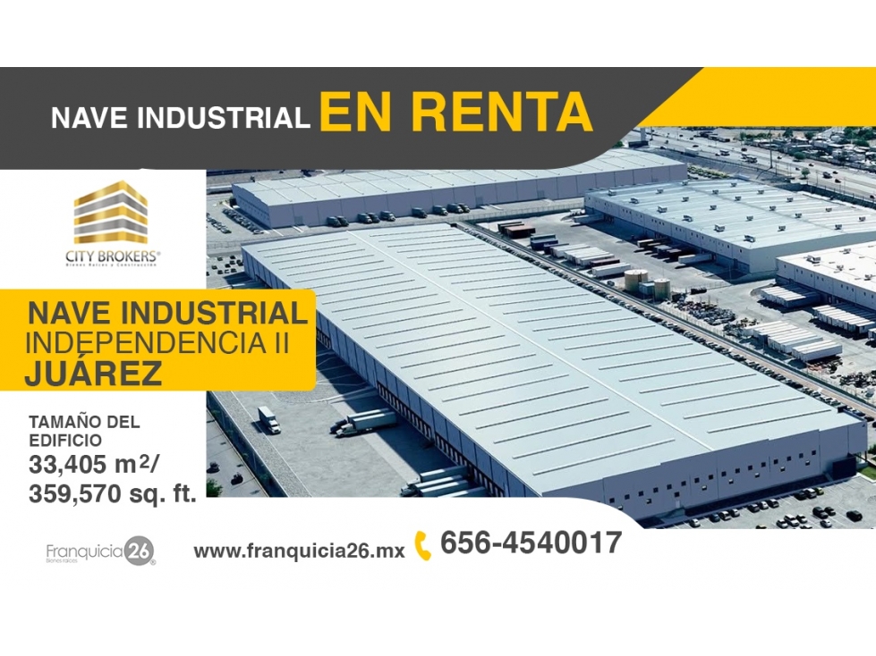 NAVE INDUSTRIAL EN RENTA EN BLV INDEPENDENCIA