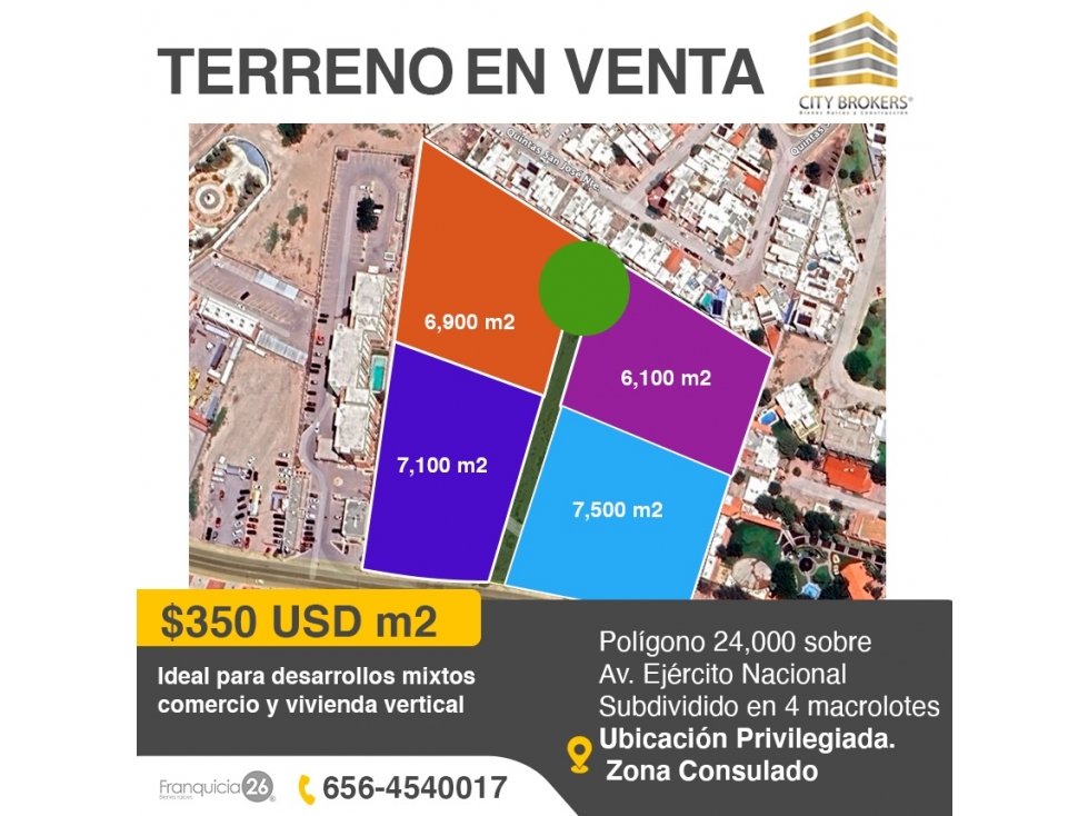 TERRENO EN VENTA EN ZONA CONSULADO