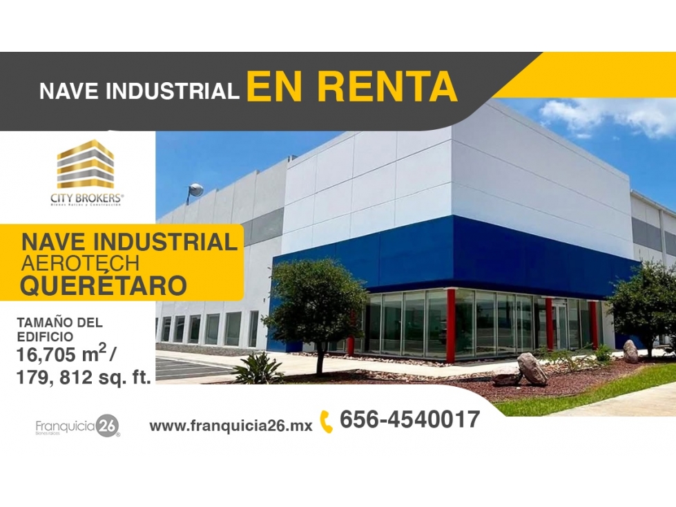NAVE INDUSTRIAL EN RENTA EN QUERETARO - 1