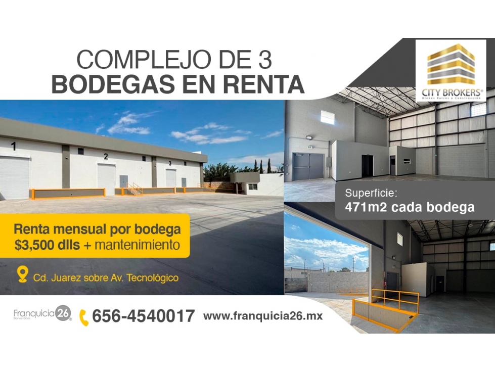 BODEGAS EN RENTA EN AV TECNOLOGICO