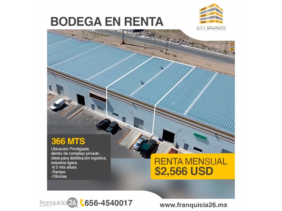 BODEGA EN RENTA ZONA SANTIAGO TRONCOSO