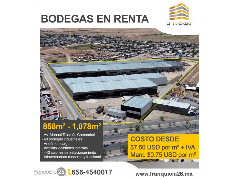NUEVAS BODEGAS EN RENTA EN TALAMÁS CAMANDARI - 1