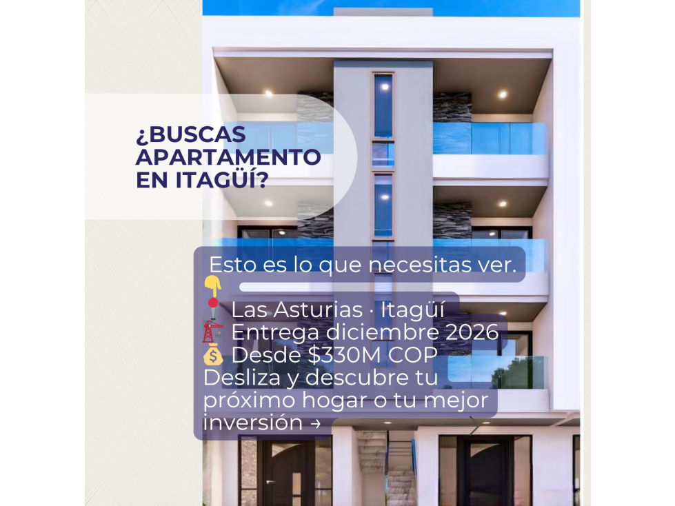 APARTAMENTO EN VENTA ITAGUI NUEVO SOBRE PLANOS — foto 2