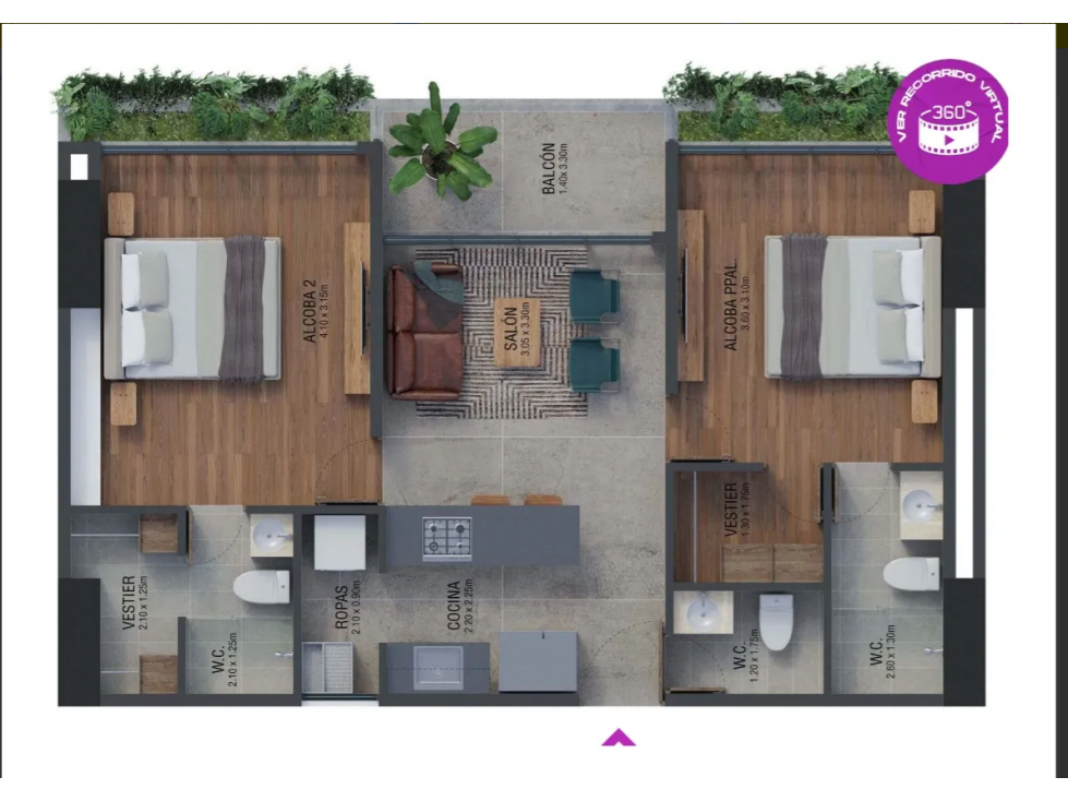APARTAMENTO EN VENTA EN LOMA DEL ESCOBERO, ENVIGADO 75 M² — foto 4