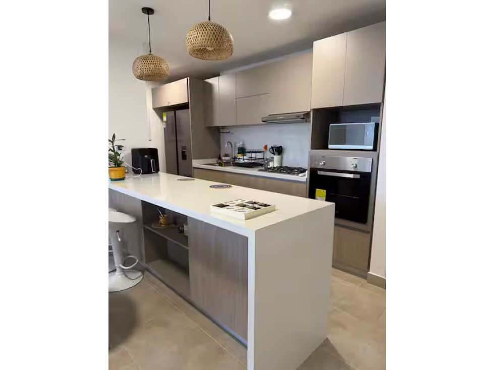 ARRIENDO APARTAMENTO AMOBLADO CONJ. MIRADOR DEL PUERTO - PTO. COLOMBIA