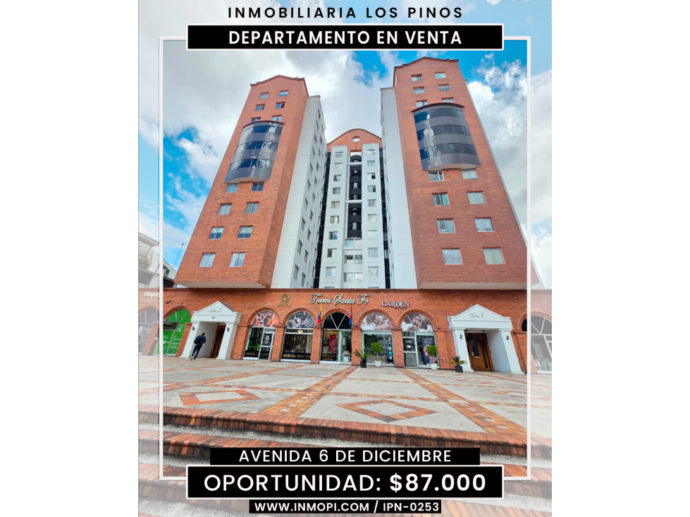 INMOPI VENDE DEPARTAMENTO EN LA 6 DE DICIEMBRE, IPN-0253