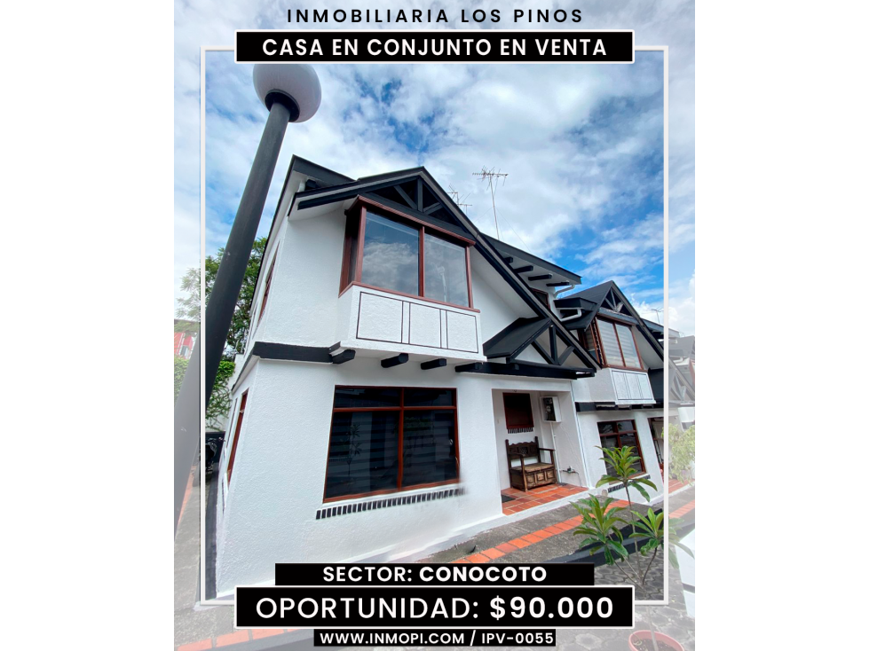INMOPI VENDE DEPARTAMENTO CASA EN CONJUNTO CONOCOTO IPV-0055